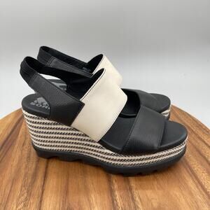 Sorel Joanie II Sandals Womens Size 10 Slingback Leather Platform Casual Shoes